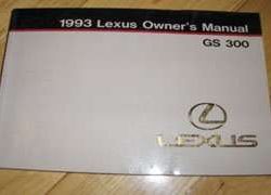 1993 Lexus GS300 Owner's Manual