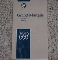1993 Mercury Grand Marquis Owner's Manual