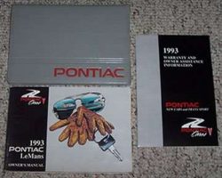1993 Pontiac LeMans Owner's Manual Set