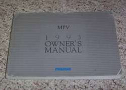 1993 Mazda MPV Owner's Manual