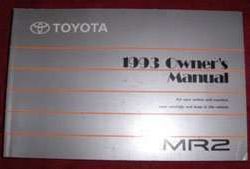 1993 Toyota MR2 Owner's Manual