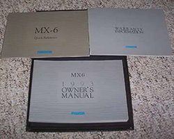 1993 Mazda MX-6 Owner's Manual Set