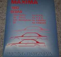1993 Nissan Maxima Sedan Large Format Wiring Diagram Manual