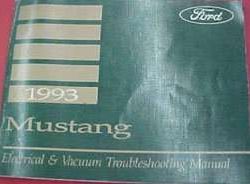 1993 Ford Mustang Electrical Wiring Diagrams Troubleshooting Manual