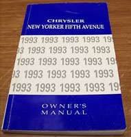 1993 Chrysler New Yorker Fifth Avenue Owner's Manual