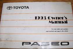 1993 Toyota Paseo Owner's Manual