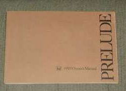 1993 Honda Prelude Owner's Manual