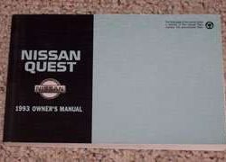 1993 Nissan Quest Owner's Manual