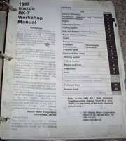 1993 Mazda RX-7 Workshop Service Manual Binder