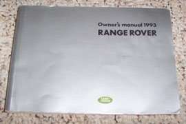 1993 Land Rover Range Rover Owner's Manual