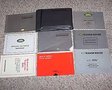 1993 Land Rover Range Rover Owner's Manual Set