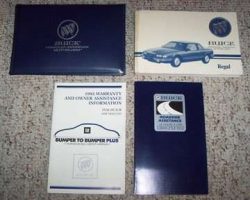 1993 Buick Regal Owner's Manual Set
