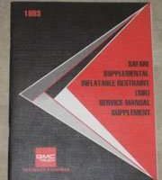 1993 GMC Safari Supplemental Inflatable Restraint Service Manual Supplement