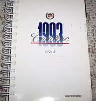 1993 Cadillac Seville Owner's Manual