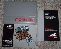 1993 Pontiac Sunbird Owner's Manual Set