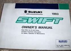 1993 Suzuki Swift Owner's Manual