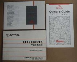 1993 Toyota T100 Owner's Manual Set