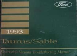 1993 Ford Taurus Electrical Wiring Diagrams Troubleshooting Manual