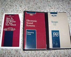 1993 Ford Tempo Owner's Manual Set