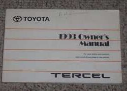 1993 Toyota Tercel Owner's Manual