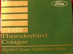 1993 Ford Thunderbird Electrical Wiring Diagrams Troubleshooting Manual