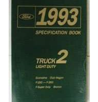 1993 Ford F-450 Specificiations Manual