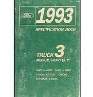 1993 Ford B-Series Trucks Specificiations Manual