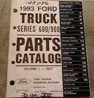 1993 Ford F-600 Truck Parts Catalog Text