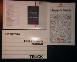1993 Toyota Truck Owner's Manual Set