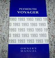 1993 Plymouth Voyager Owner's Manual