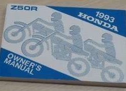 1993 Honda Z50R Motorcycle Owner's Manual