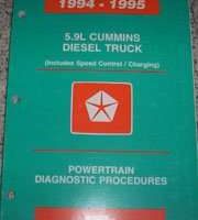 1994 Dodge Ram Truck 5.9L Cummins Diesel Engine Powertrain Diagnostic Procedures