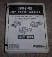 1995 Jeep Wrangler Mopar Parts Catalog Binder