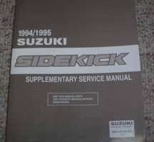 1994 Suzuki Sidekick Service Manual Supplement