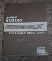 1995 Suzuki Sidekick Service Manual Supplement