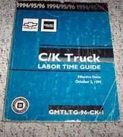 1996 GMC Suburban C/K Truck Labor Time Guide