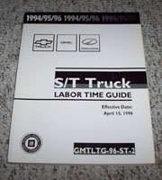 1994 GMC Sonoma S/T Truck Labor Time Guide