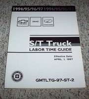 1996 GMC Sonoma S/T Truck Labor Time Guide