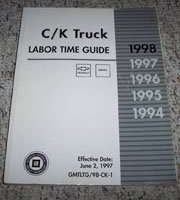1997 GMC Suburban C/K Truck Labor Time Guide