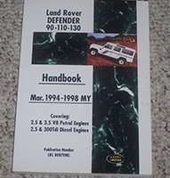 1995 Land Rover Defender 90, 110 & 130 Universal Edition Owner's Manual