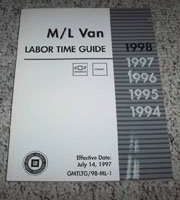 1996 GMC Safari M/L Van Labor Time Guide