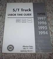 1994 GMC Sonoma S/T Truck Labor Time Guide