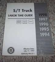 1997 GMC Sonoma S/T Truck Labor Time Guide