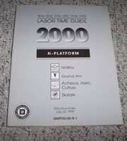 2000 Oldsmobile Alero Labor Time Guide