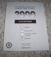 1998 Oldsmobile Cutlass Labor Time Guide