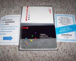 1994 Geo Metro Owner's Manual Set