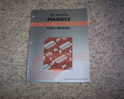 1994 Toyota Paseo Electrical Wiring Diagram Manual
