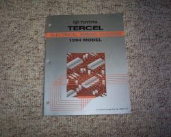 1994 Toyota Tercel Electrical Wiring Diagram Manual