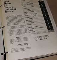 1994 Mazda 323 & Protege Service Manual Binder