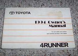 1994 Toyota 4Runner Owner's Manual